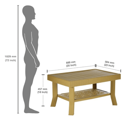 Supreme Vegas Plastic Center Table (Cane), Standard - Image 2